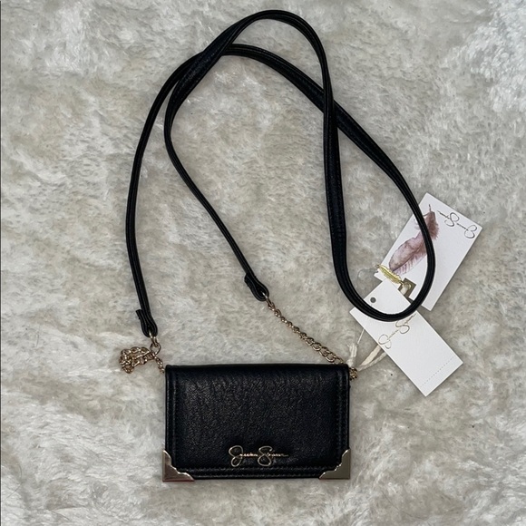 Jessica Simpson Black Crossbody Bag Sleek Minimalist Design - Picture 4 of 9